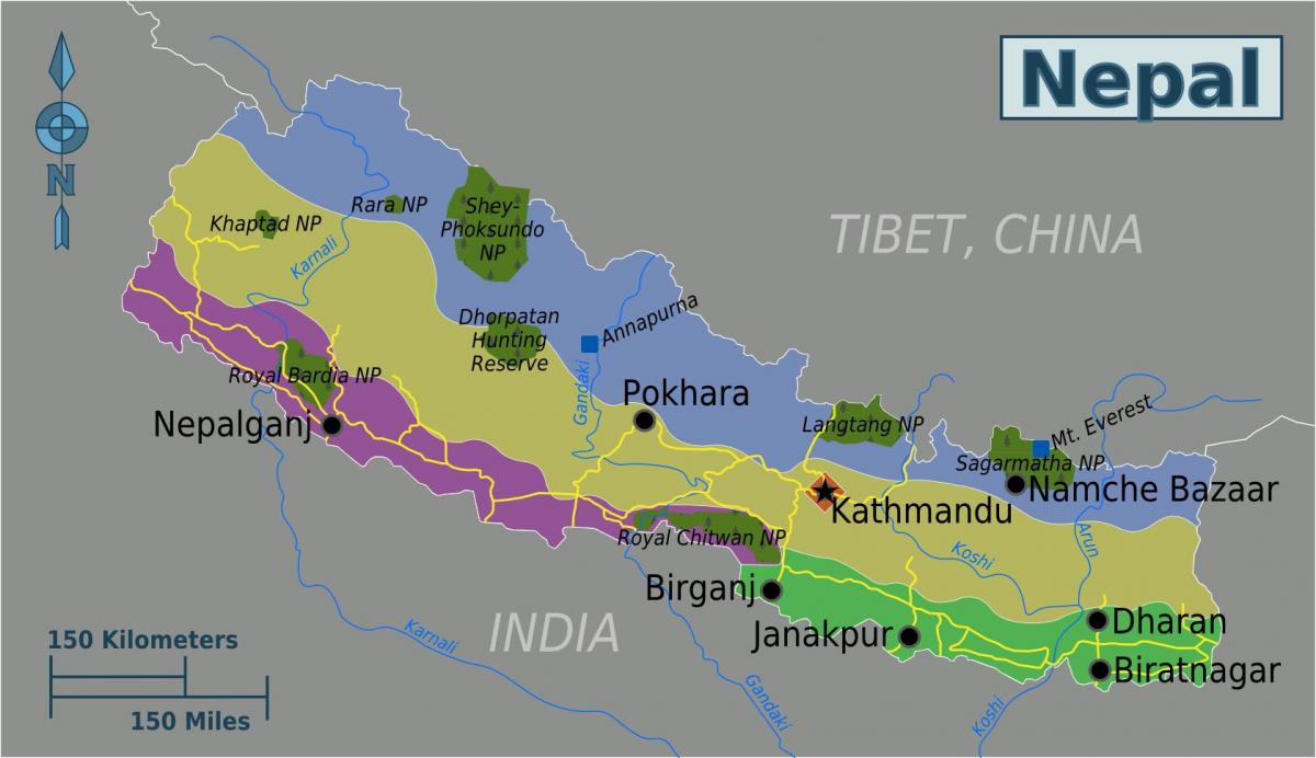Эверест Непал карте